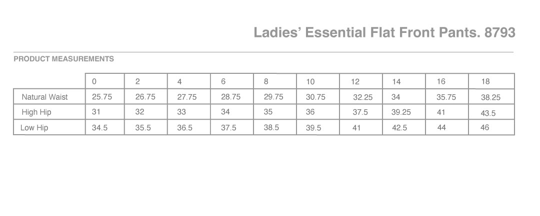 Sizing Chart