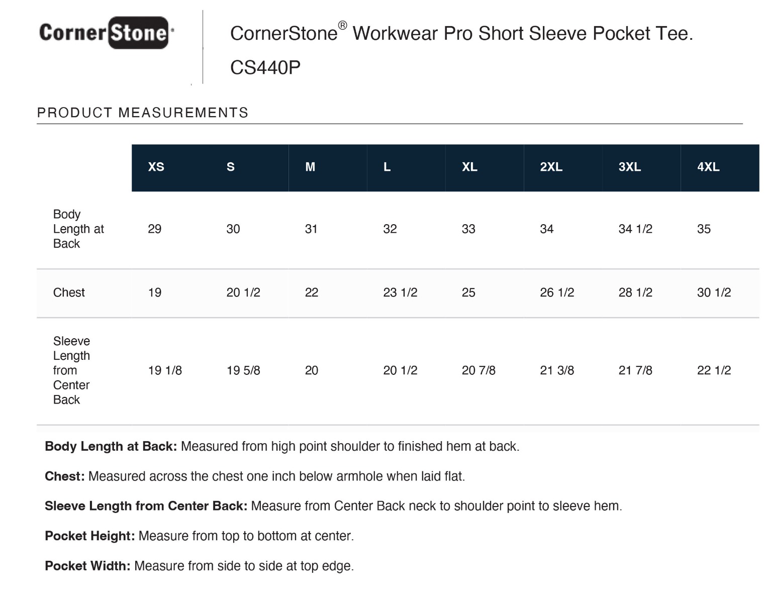 Sizing Chart