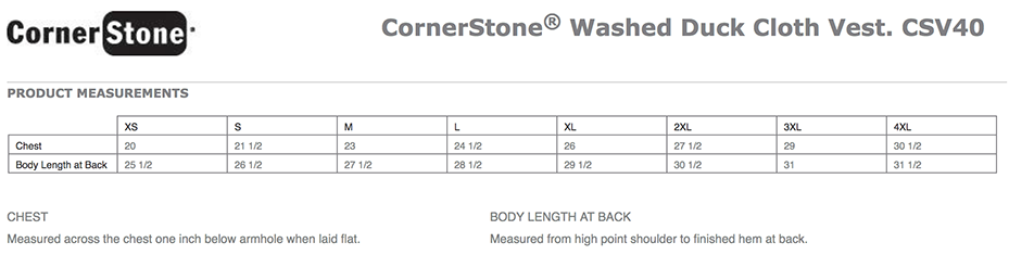 Sizing Chart