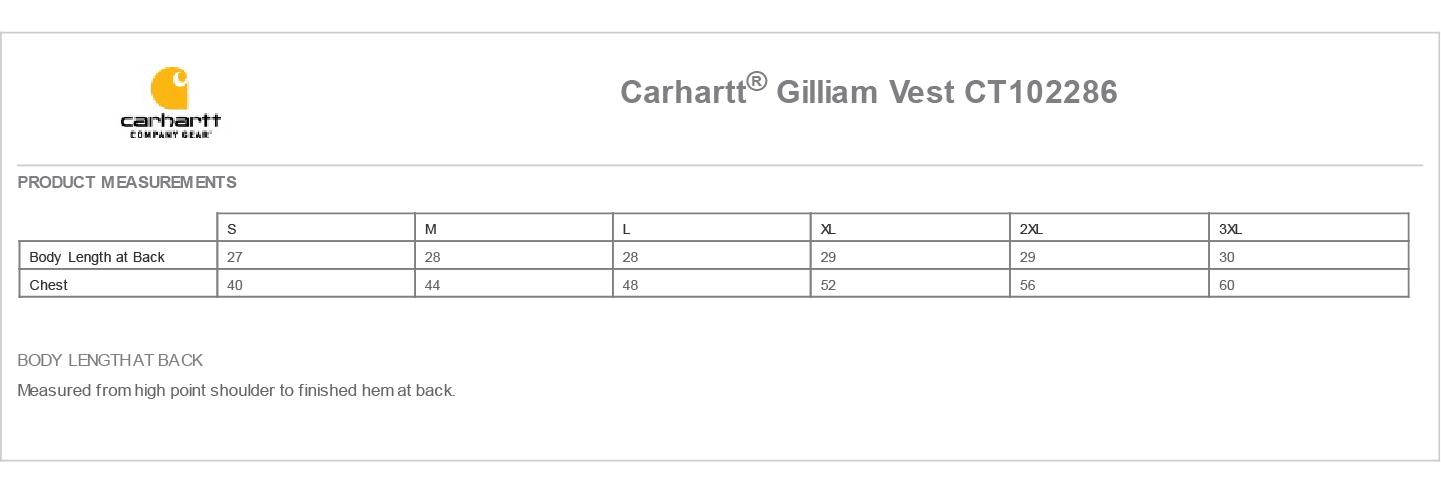 Sizing Chart