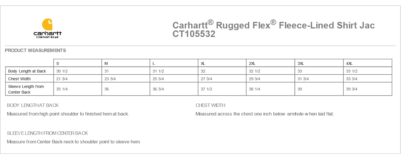 Sizing Chart