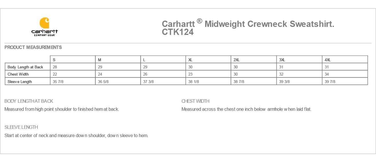 Sizing Chart