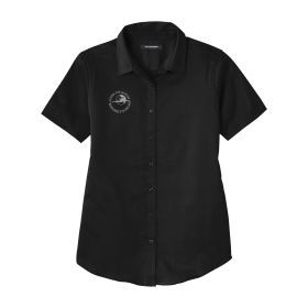 Ladies' Short Sleeve Twill Shirt - EMB/RC