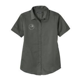 Ladies' Short Sleeve Twill Shirt - EMB/RC