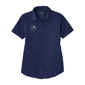 Ladies' Short Sleeve Twill Shirt - EMB/RC