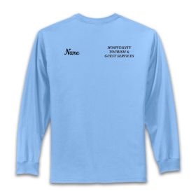 HOSPITALITY - Adult Light Blue Long Sleeve T Shirt - DF/LC