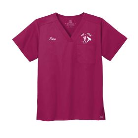 HBC Logo - Men's V-Neck Scrub Top  - SENIORS ONLY