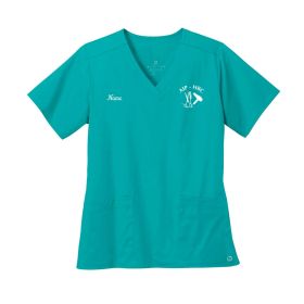 HBC Logo - Ladies' WorkFlex V-Neck Scrub Top - SENIORS ONLY