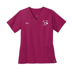 HBC Logo - Ladies' WorkFlex V-Neck Scrub Top - SENIORS ONLY