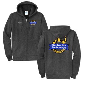 ELECTRONICS - Full-Zip Hooded Sweatshirt - EMB/LC/DF/FB