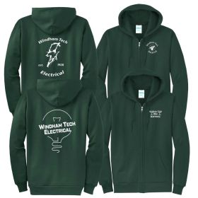 ELECTRICAL - Adult Full-Zip Hooded Sweatshirt - EMB/LC/DF/FB
