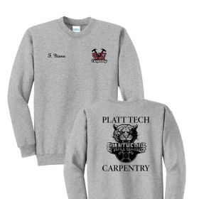 CARPENTRY - Adult Crewneck Sweatshirt - EMB/LC/DF/FB