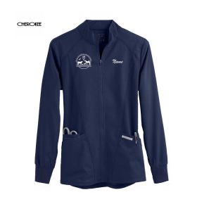 VET- Cherokee Workwear Ladies' Zip Front Jacket - EMB/RC