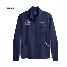 VET- Cherokee Workwear Zip Front Jacket - EMB/RC