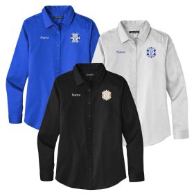 CJPS - Ladies' Long Sleeve Twill Shirt. 