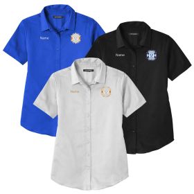 CJPS - Ladies' Short Sleeve Twill Shirt. 