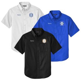 CJPS - Men's Short Sleeve Twill Shirt. 