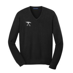 HBC - Men's V-Neck Sweater. - EMB/RC