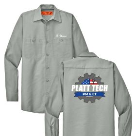 PM - Adult Long Sleeve Work Shirt - DF/FB