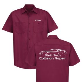 COLLISION - Adult Short Sleeve Work Shirt - GP/FB