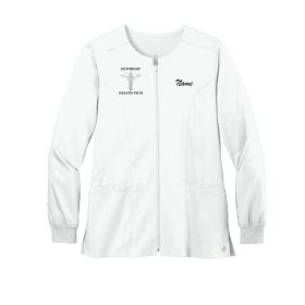 HEALTH - Ladies' Full-Zip Scrub Jacket- EMB/RC