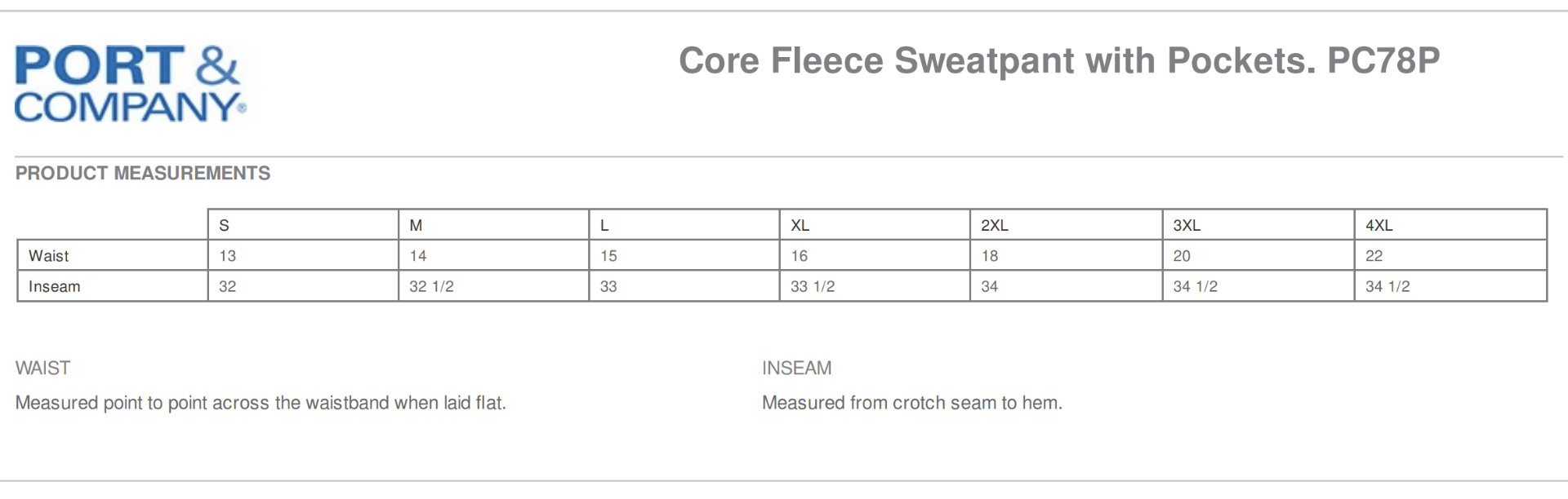 Sizing Chart