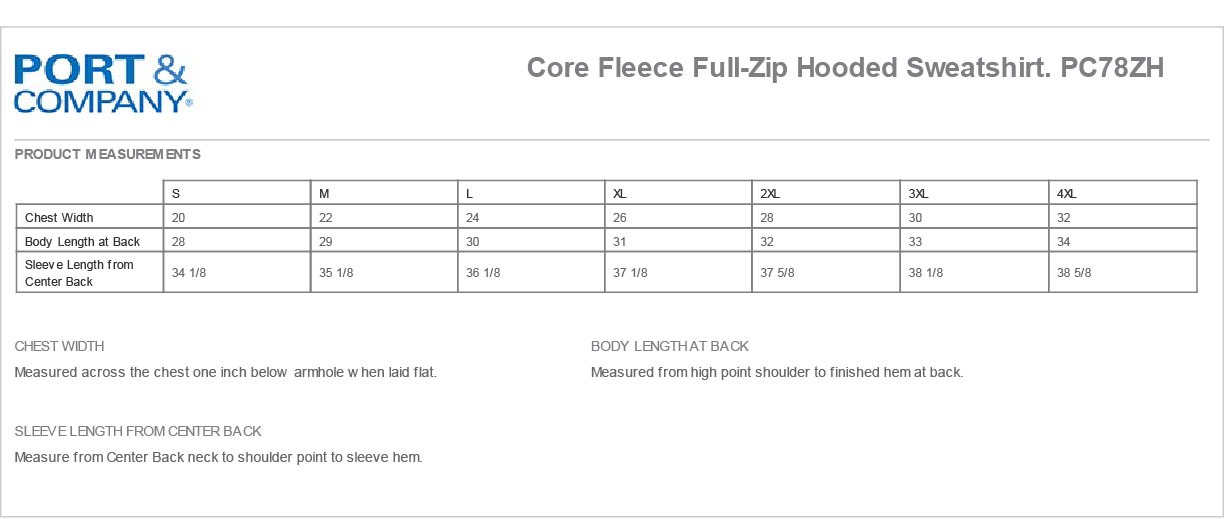Sizing Chart