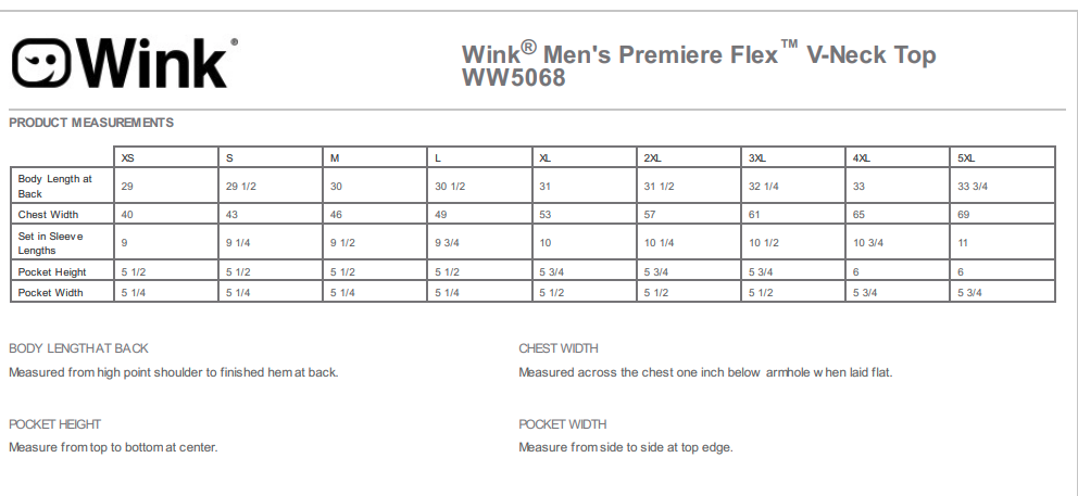 Sizing Chart