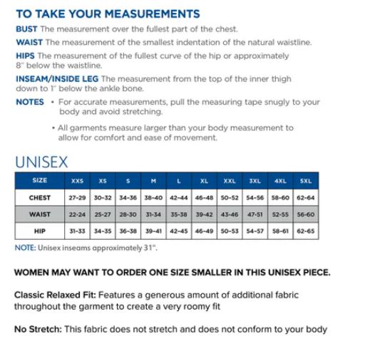 Sizing Chart