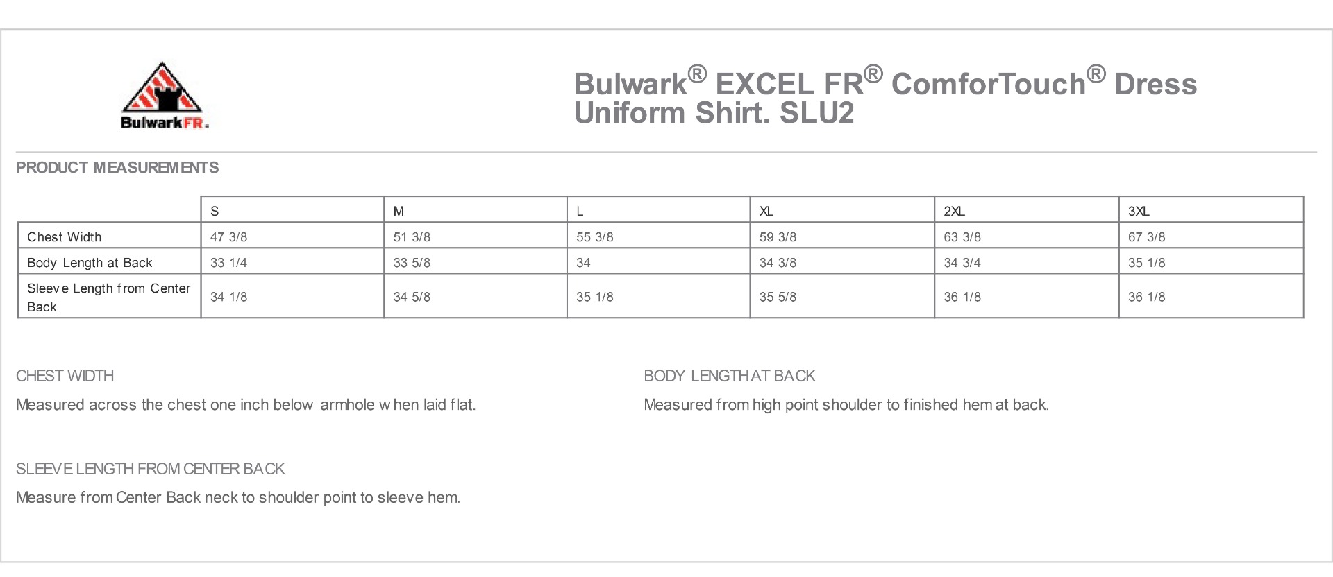 Sizing Chart
