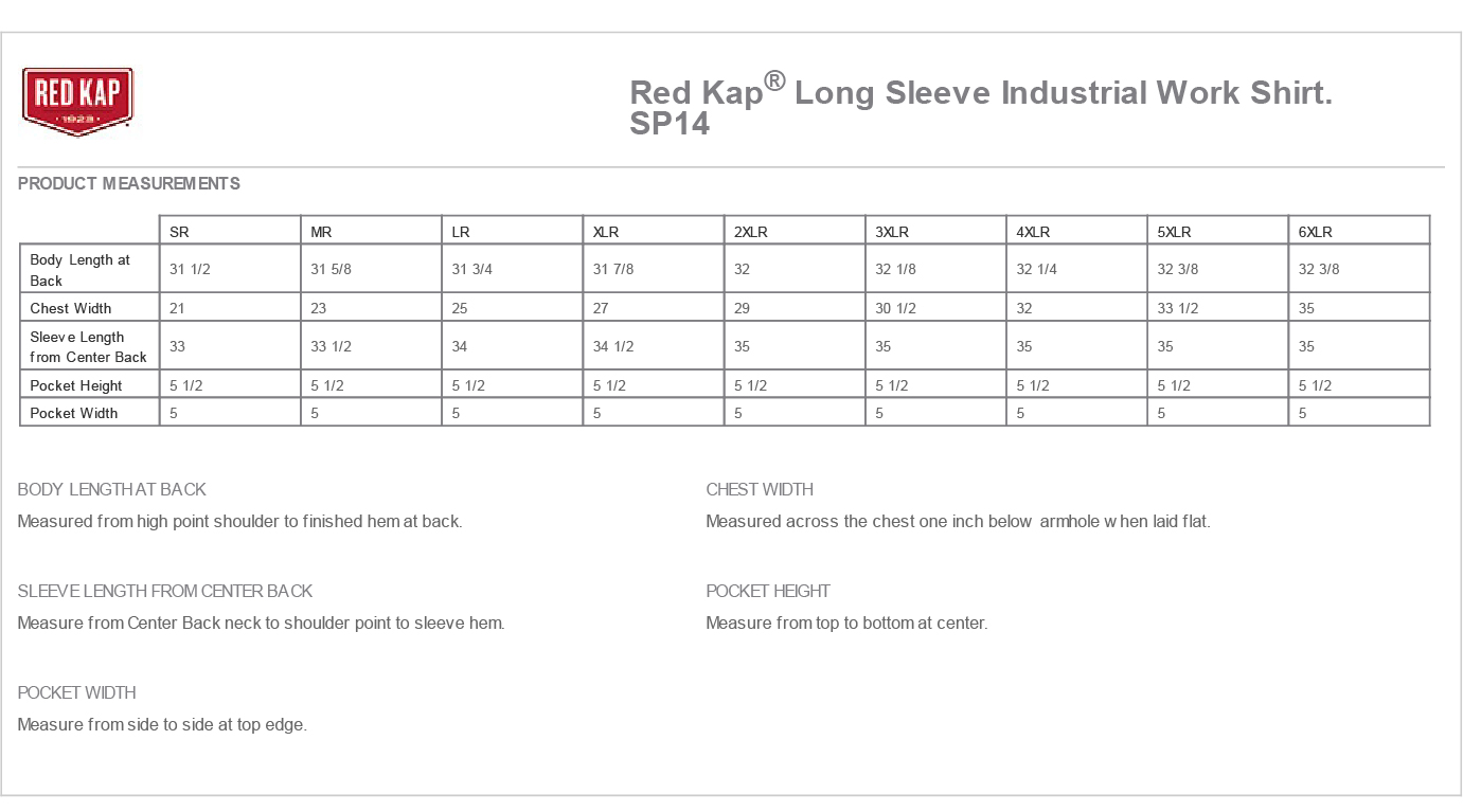 Sizing Chart