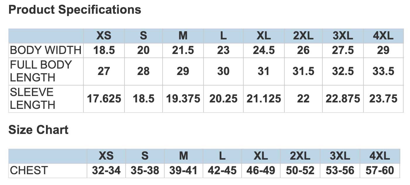 Sizing Chart