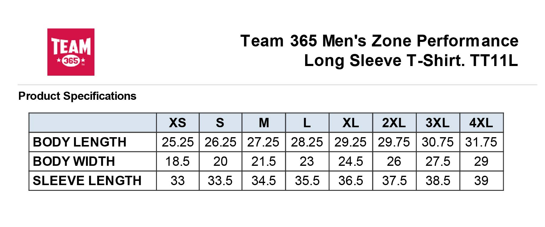 Sizing Chart