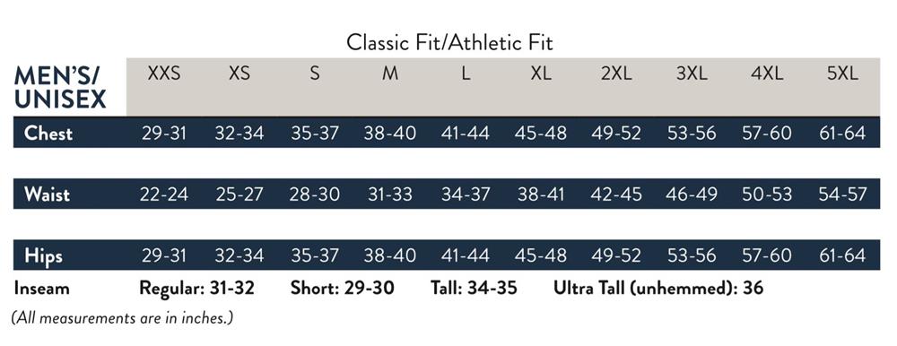 Sizing Chart