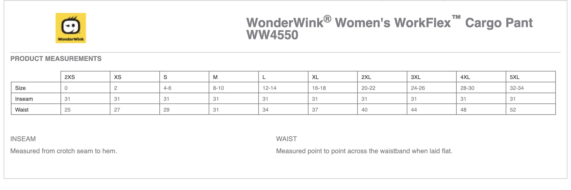 Sizing Chart